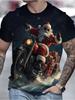 Christmas Mens T-Shirt Summer Funny Santa Claus Print Men's Clothes O-Neck Men's Short Sleeve T-Shirts Loose Vintage Y2k Clothes