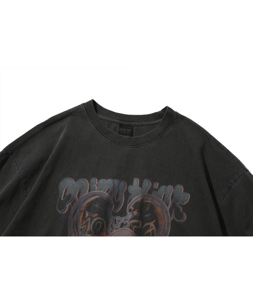 CPGN STUDIO Mad Hoppi Pigment Short Sleeve T-Shirt Smoke Black