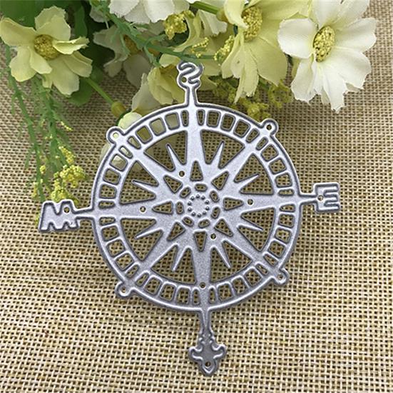 Compass Metal Cutting Dies DIY Scrapbook Emboss Paper Cards Decor Stencil Mold