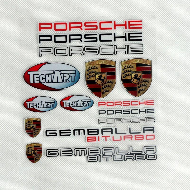 Car Emblems Metal Creative Stickers Waterproof Dirt-proof Sticker For Porsche 911 Cayenne Carrera 928 Panamera Boxster Macan 918