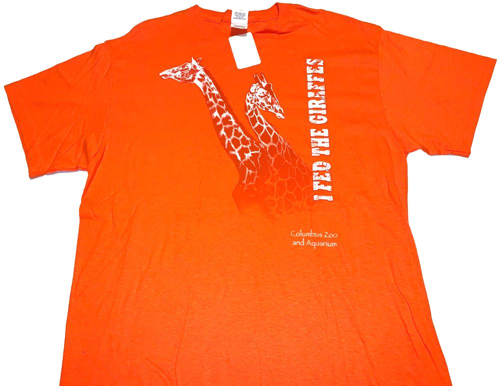 Rare Vintage Columbus Zoo and Aquarium I Fed The Giraffes T-Shirt New! NWT LARGE Unisex T-Shirt M
