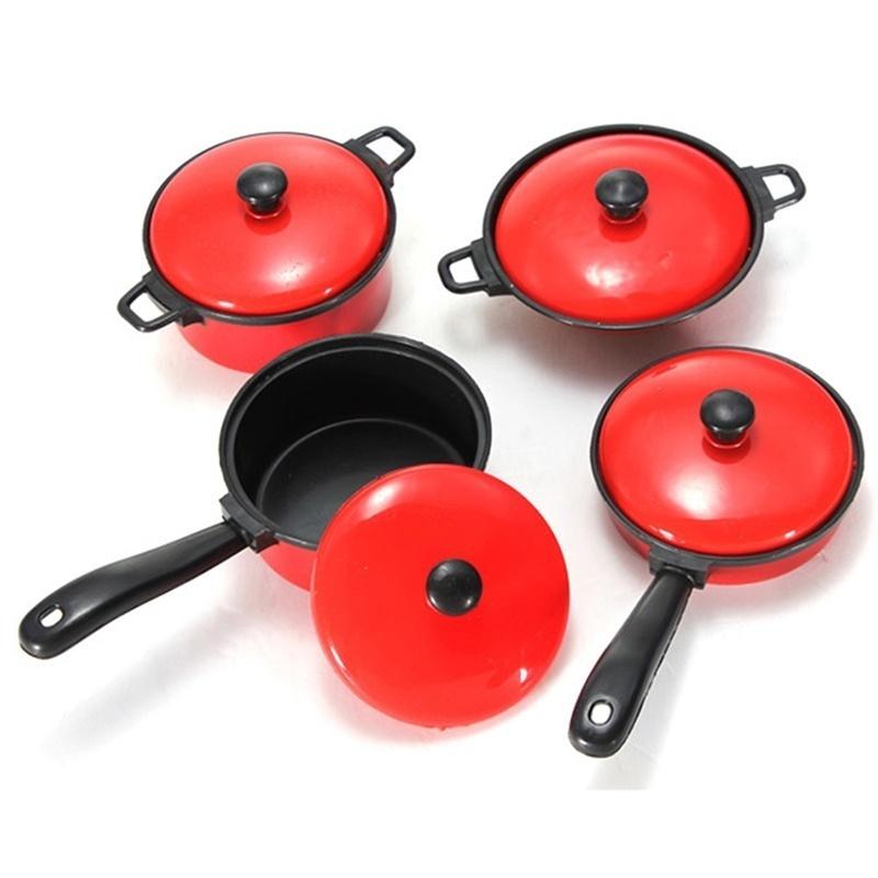 11PCS/Set Baby Kid Play Kitchen Utensils House Toy Cooking Pots Pans Food Dishes Cookware