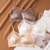 Mulberry Silk Without Steel Ring Women's French Bra Anti-light Gathering Beautiful Back Seamless Sexy Silk Underwear Thin