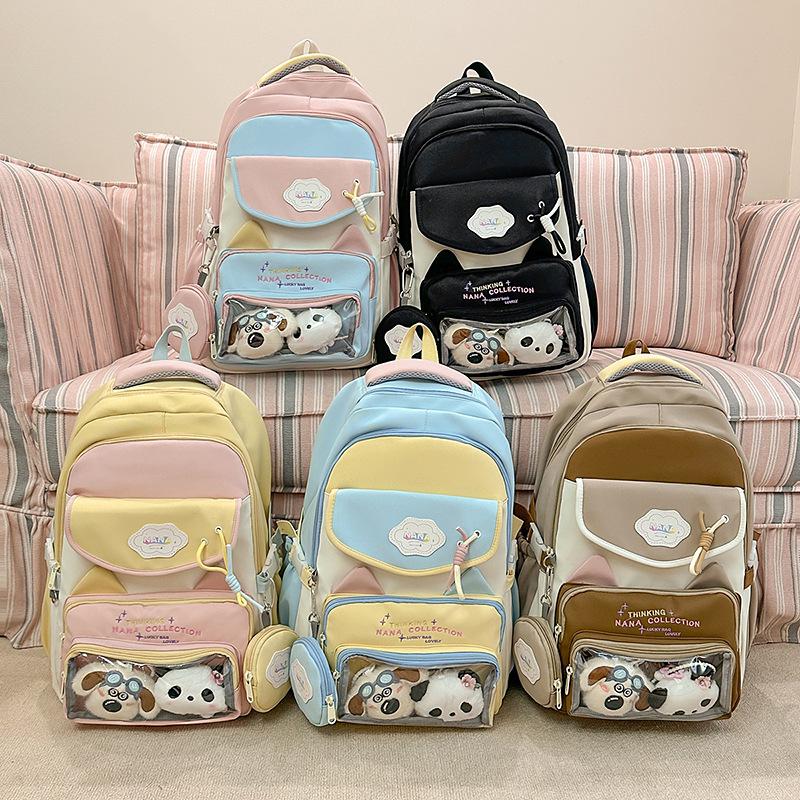 Small fresh ins schoolbag, primary school backpack, large capacity cute backpack, high value cute student schoolbag