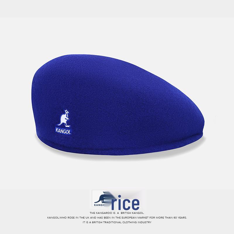 

Вовняний бере в корейському стилі з вишивкою кенгуру - Модний кепі Medium (56-58cm)