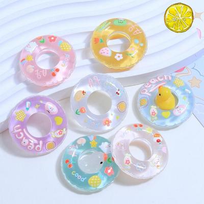 Ice Transparent Sweet Swimming Ring DIY Cream Glue Phone Case, Headdress, Hairpin & Jewelry Resin Accessories