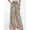 Summer New Style Casual Comfortable High-waist Wide-leg Printed Pants