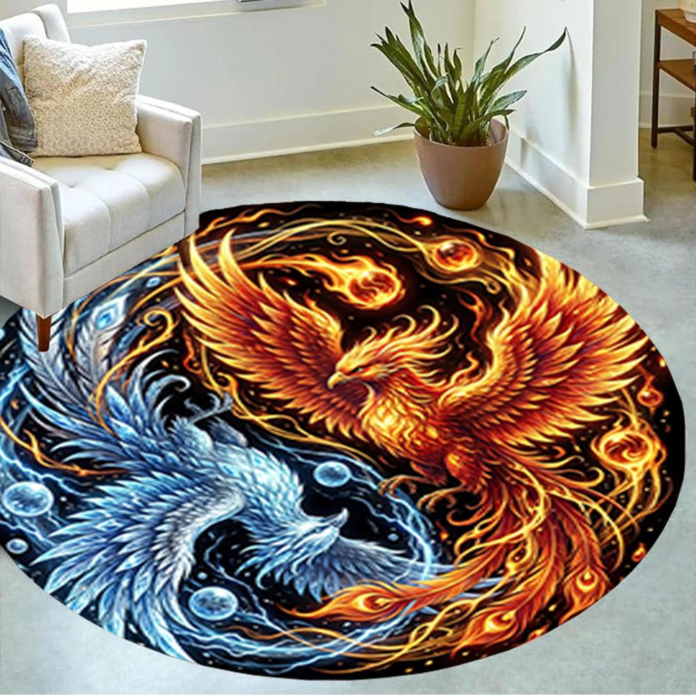 1pc Yin Yang Tree Design Non Slip Home Carpet Living Room Decoration Gift Idea