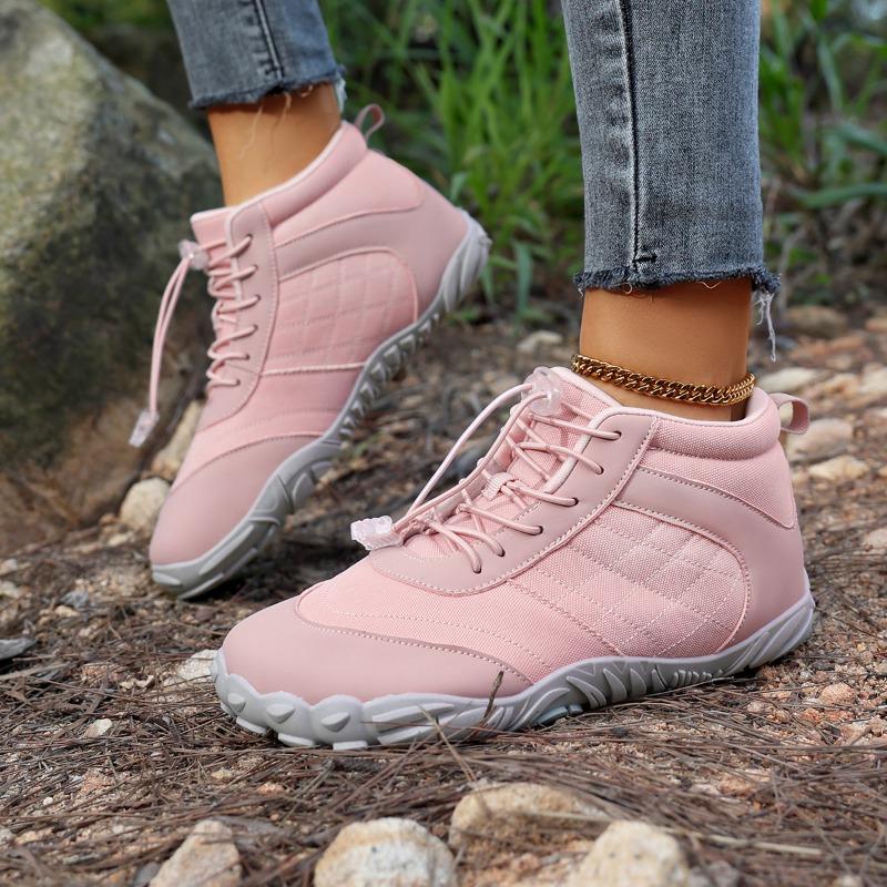 Five-finger shoes wide last non-slip and wear-resistant couple s hiking shoes medium boots men s and women s outdoor non-slip hiking shoes 36 розовый