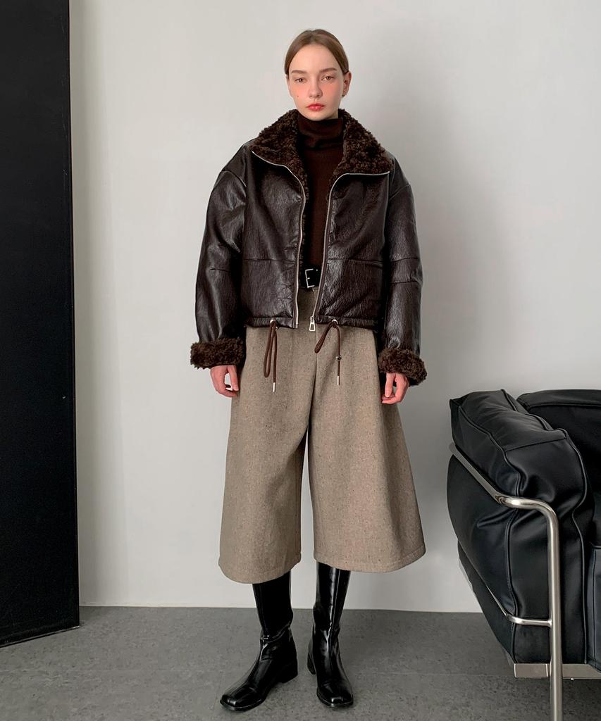 VASCARA Faux Fur Leather Jacket (3Colors)