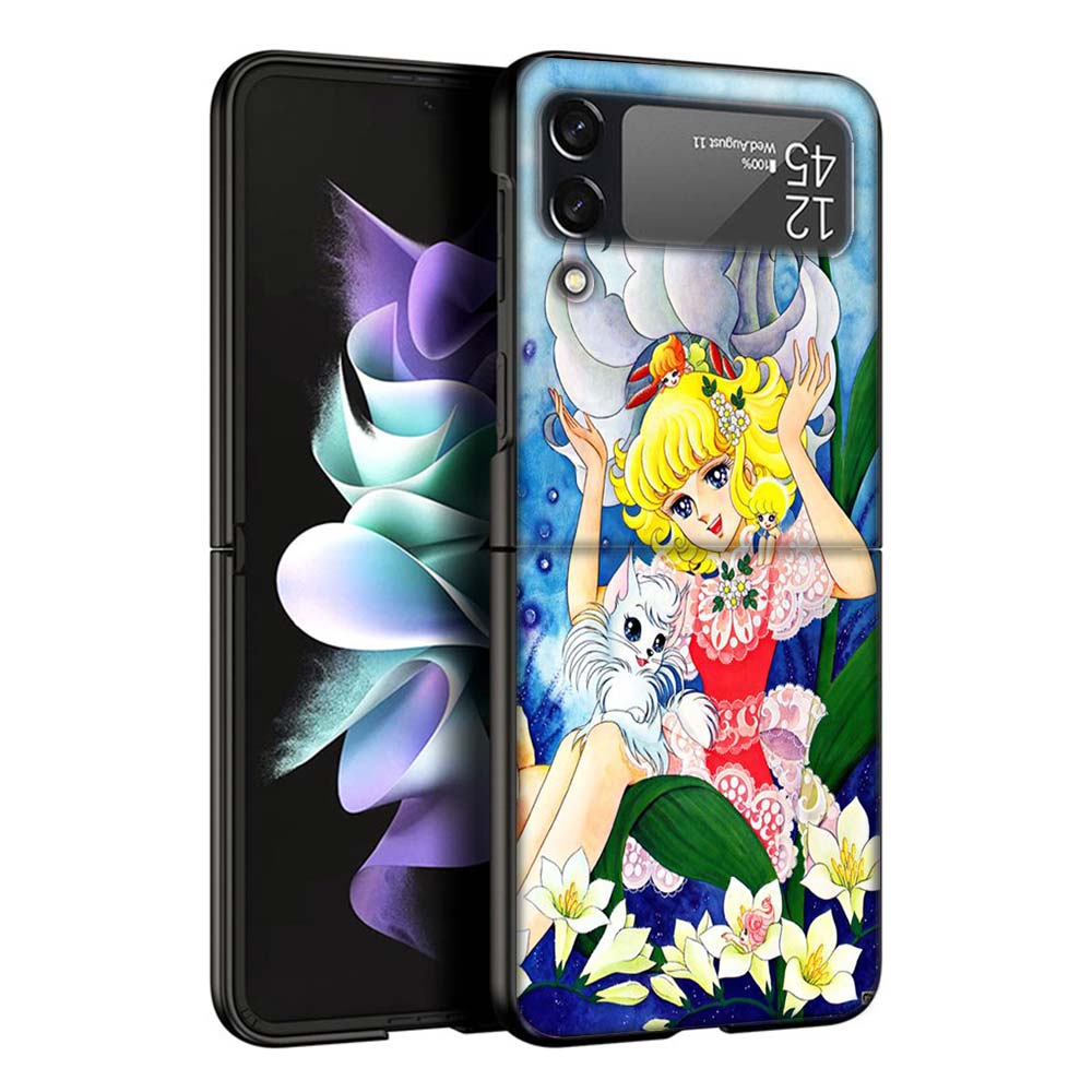 Candy 90s Anime Phone Case For Samsung Galaxy Z Flip7 Flip6 5G Flip5 Flip4 Flip3 ZFlip 7 6 3 4 5 Shockproof Back Cover Galaxy Z