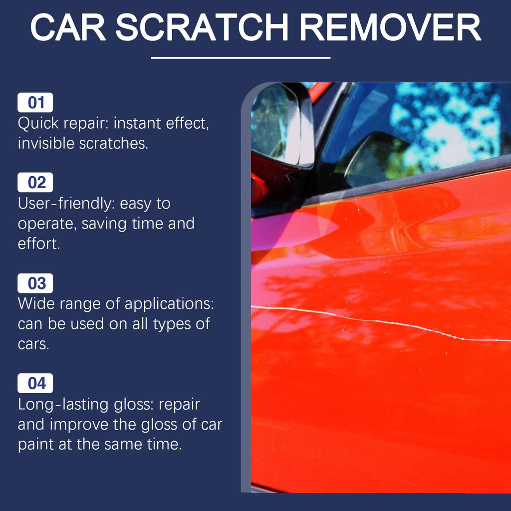 Car Scratch Remover Spray Instant Paint Repair Gloss Clear Coat Safe Removal for Swirl Marks Easy Spray Wipe Application 100ml