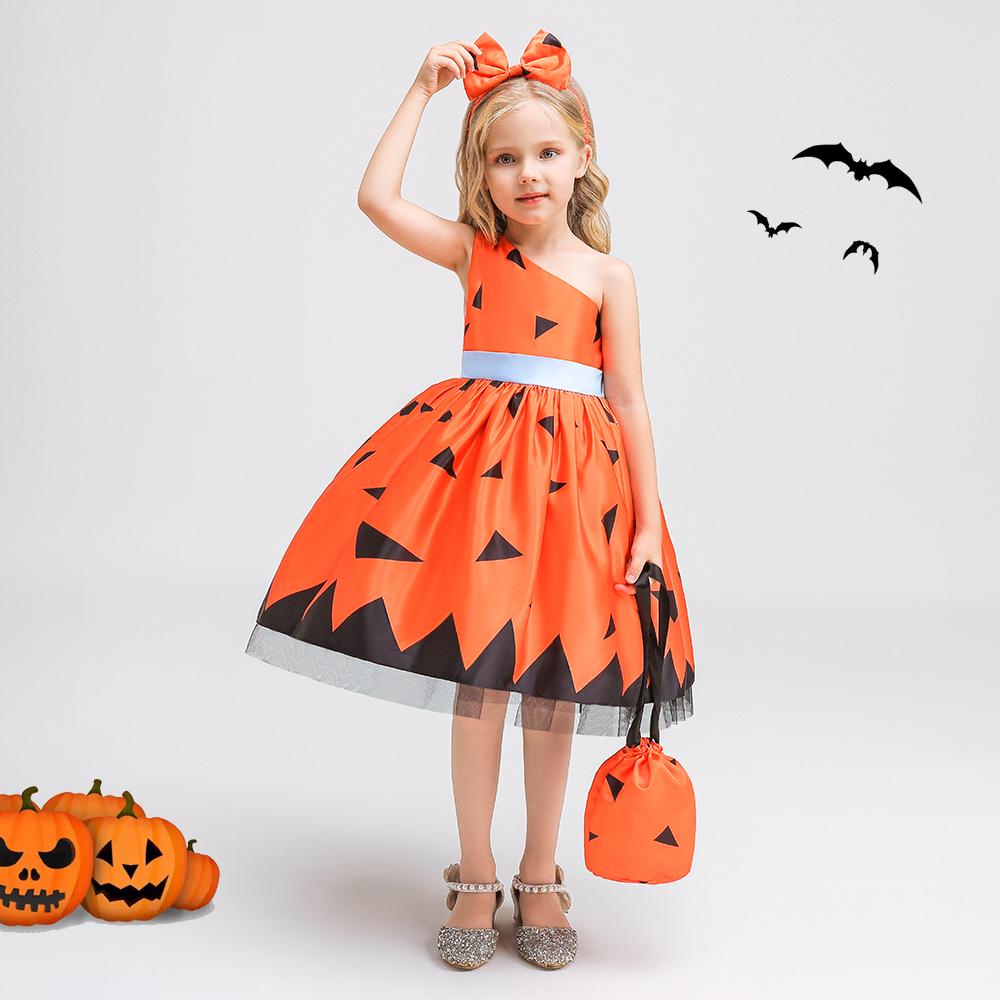 Sunny Fashion Girls Halloween Pumpkin Ghost Costume Dress - Butterfly Wing Design Size 4-10 - View #7