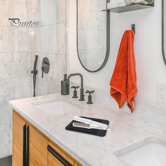 Styling-Werkzeug, hitzebeständige Matte, aufrollbar, faltbar, rutschfest, flach/Lockenstab, Haarglätter, Haar-Werkzeuge, Silikon-Pad, Schutzkissen