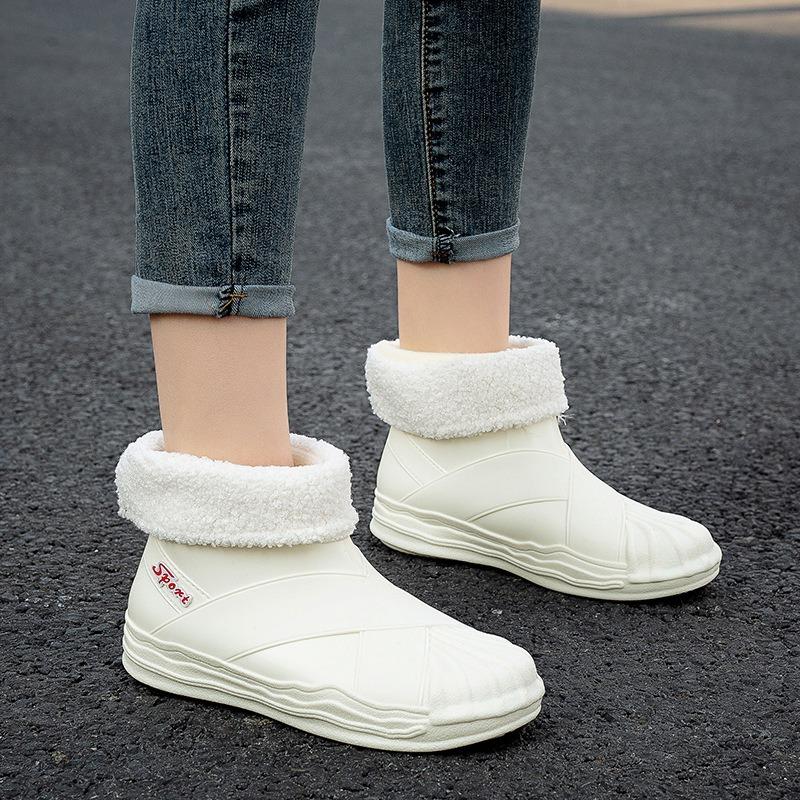 Fashion Rain Shoes Women's Outer Wear Adult Rain Boots Non-slip Versatile Shell Head Water Shoes Waterproof Glue Shoes Women's Summer