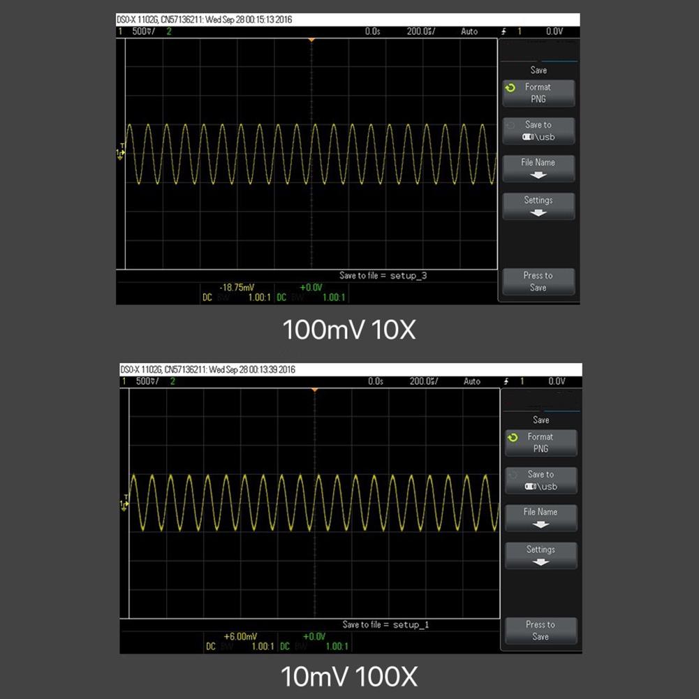 1x/10x/100x Oscilloscope 10M Bandwidth Differential Probe DDS Gain Split Probe Signal Amplifier for Electrical Signal Measuremen
