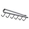 Under Cabinet Hook Multifunctional Rustproof Iron 6 Hooks Cabinet Storage Hanger for Bedroom Kitchen
