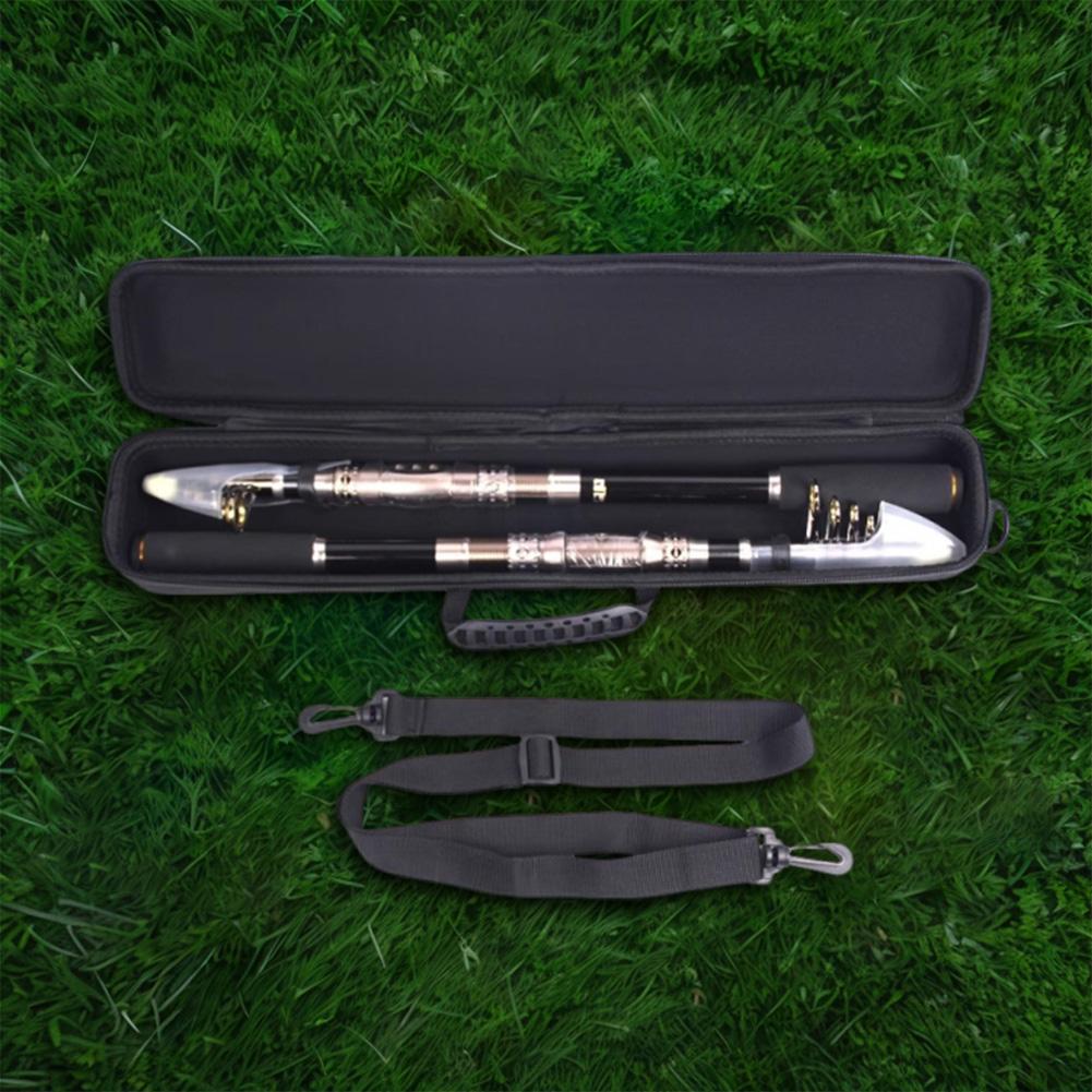 Fishing Rod Bag with Shoulder Strap Fishing Pole Storage Bag EVA Shockproof Fishing Accessories Bag for Fishing Tools
