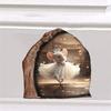 Realistic Mouse Hole Wall Stickers Cute Mouse Princess Reading Dancing Kids Bedroom Living Room Home Decor Vinyl Mural Decals