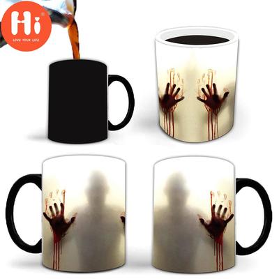 Hi Halloween Decoration Heat Sensitive Novelty Creative Coffee Mug Tea Cup Drinkware Milk Bottle