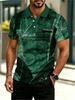 Men'S Outdoor Polo Shirt, Multiple Specifications Available, Mixed Color, Polyester Material, with Printed Design-Not Textured 2Dprinting, Abstract