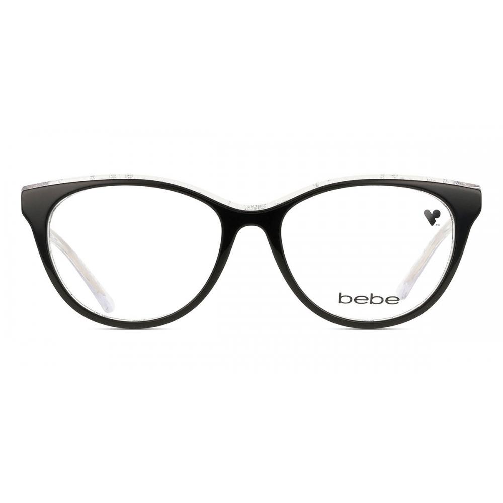 

Bebe Women Eyeglasses Bb5189 001 Jet Black On Clear/55-16-133