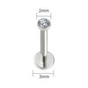 Right Grand ASTM F136 Titanium 18G/16G Threadless Push Pin Flat Back Stud 2/2.5/3/4mm CZ Cartilage Tragus Helix Nose Piercing