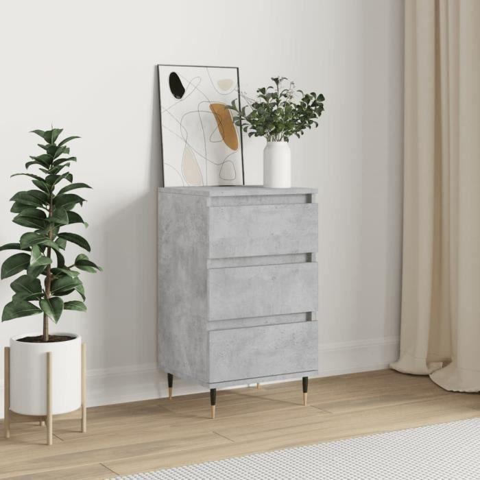 VidaXL Buffet gris béton 40x35x70 cm bois d'ingénierie 831088
