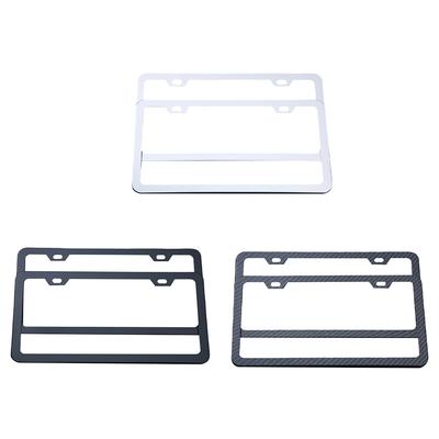 2PCS License Plate Frames Universal License Plate Holder with Screws Accessories Car Exterior Accessories for US Vehicles