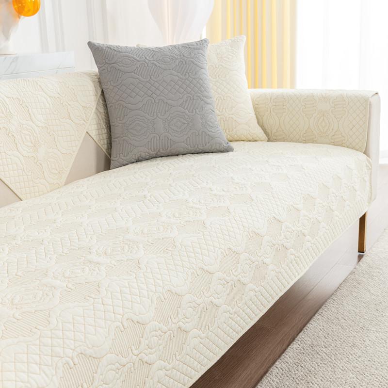 Universal Washed Cotton Sofa Cushion for All Seasons Modern Simple Non-slip Sofa Seat Cushion