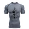 Men's Sports T-shirt Dragon Pattern  Training Fitness Compression Quick Dry Short Sleeve Athletic Tees Workout T-Shirt