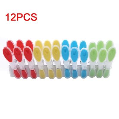 12Pcs Plastic Clothes Pegs Clips Portable Household Towel Socks Drying Clip Laundry Hanger Home Supplies