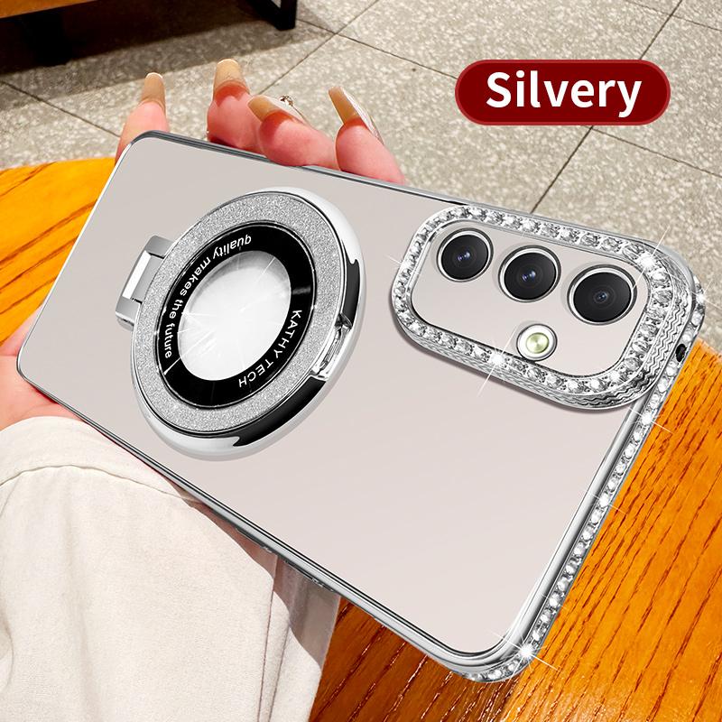 

Блестящее покрытие «Бриллиант» для чехла-подставки для телефона MagSafe для Samsung Galaxy A15 A14 A13 A55 A54 A53 A52 4G 5G, силиконовая крышка A55 5G