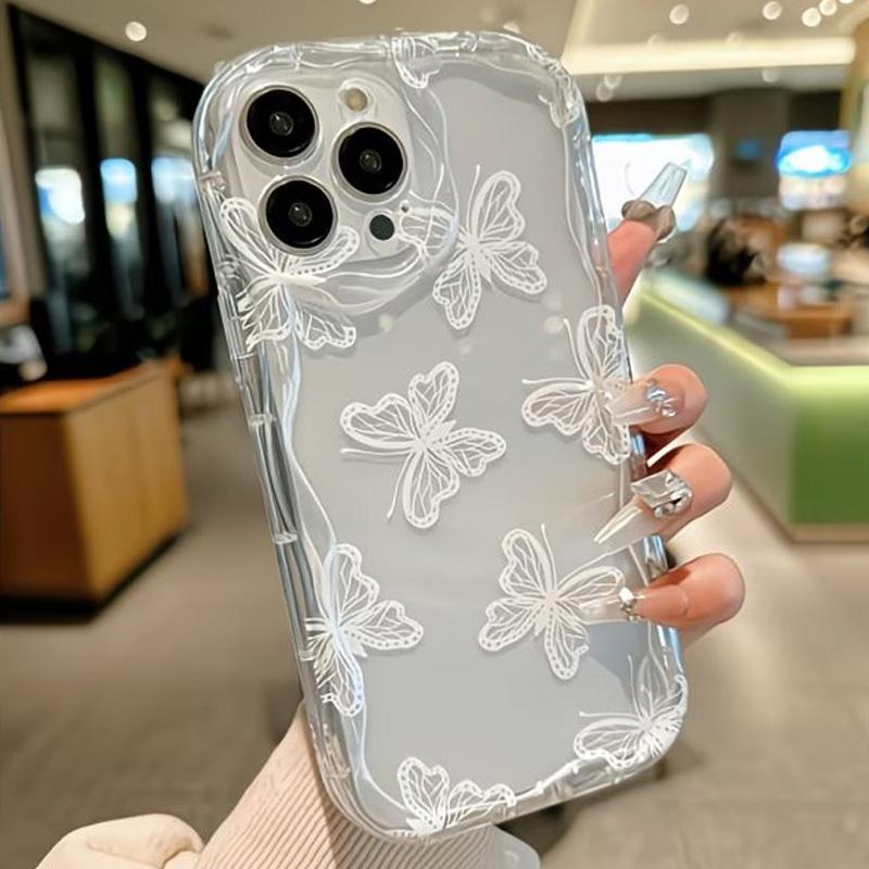 Beautiful Butterfly Pattern Printed Soft Phone Case For iPhone 17 16 Pro Max 15 14 13 12 11 Plus 17e 16e Shockproof Clear Cover