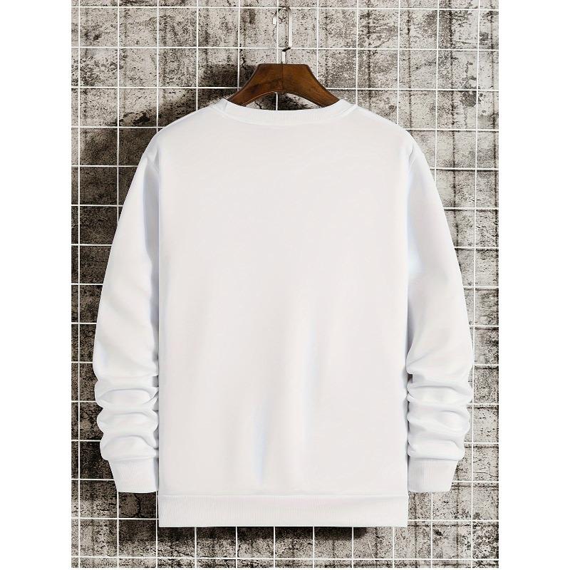 Fashion Printed Crew Neck Hoodie 100% Cotton Printed Long-Sleeve Crew Neck Pullover