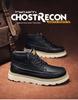 Men's Retro High-Top Leather Martin Boots - Winter Warmth, Thick Sole, Height Increasing, British Style for Autumn Trend.