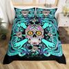 Gothic Skull Flower Three-Piece Digital Printing Bedding