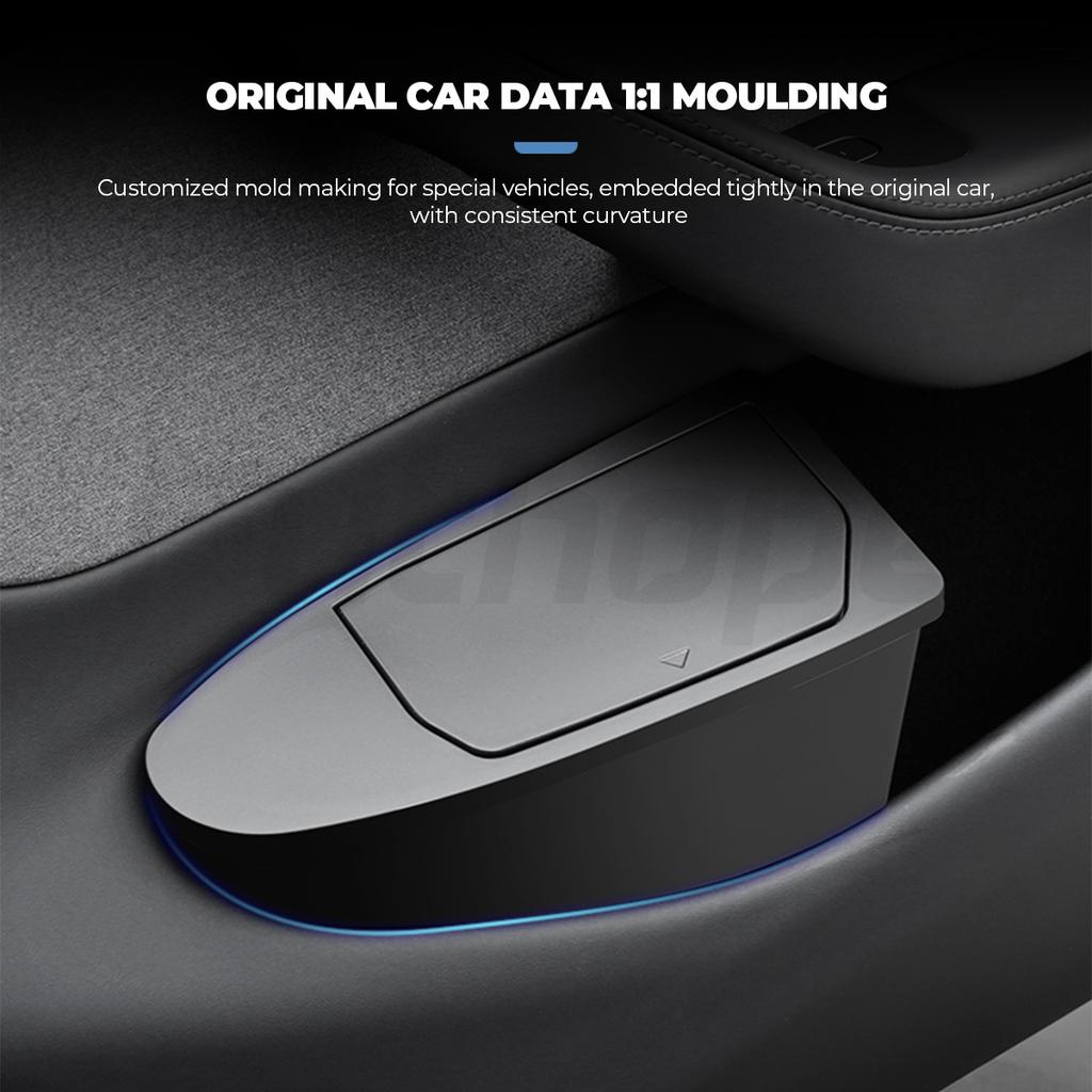 Futhope 2pcs Door Trash Can for Tesla New Model Y Juniper 2025 Door Storage Box Interior Storage Modification Accessories