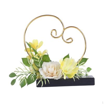 Supporto Espositivo per Fiori da Matrimonio Cesto ad Anello Decorazione Sfondo a Forma di Cuore Portaoggetti