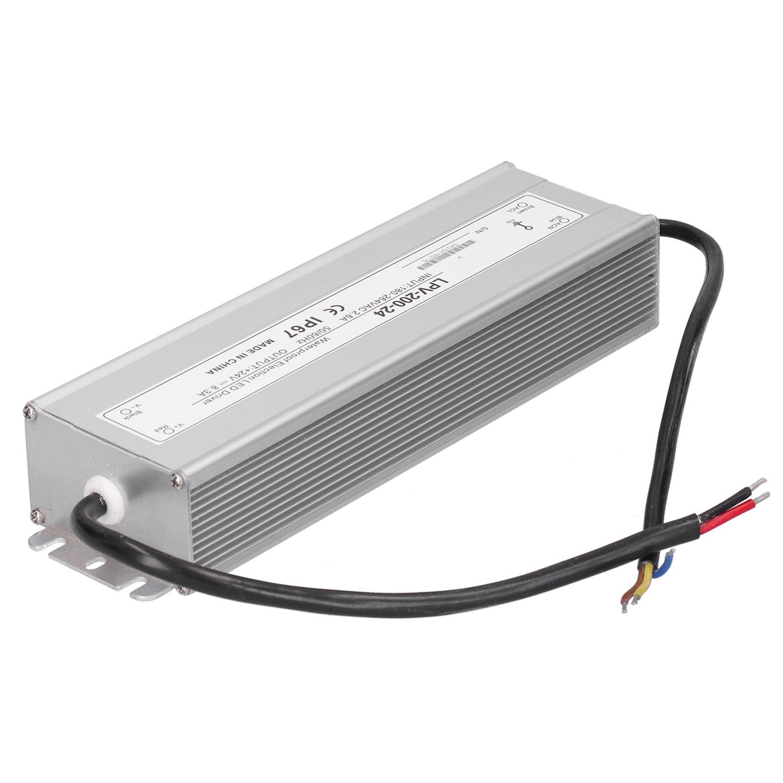 

BERM LED Driver Electronic 200W Waterproof Power Supply Transformer Adapter LPV 200 24 DC24V