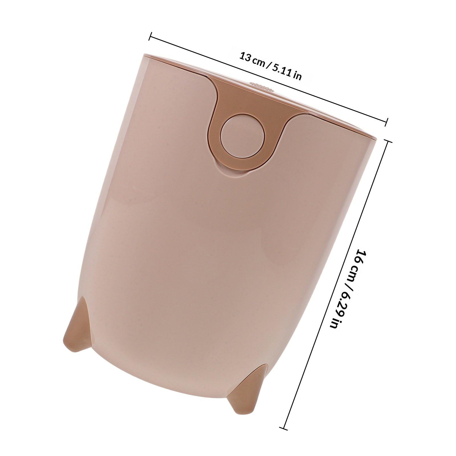 

Desktop Trash Can Lid Mini Compact Creative Design for Office Bedroom Living Room Kitchen Small Garbage Bin Odor Control рожевий