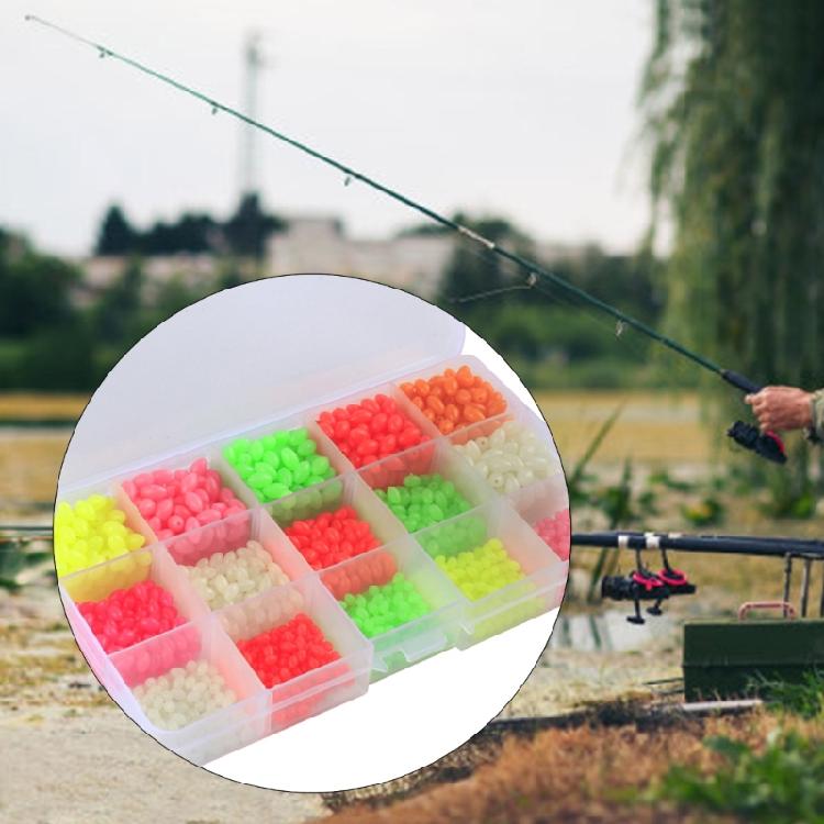 Fishing Beads Oval Round Shaped Hard Glow Eggs Beads Saltwater Fishing Tackle Punch Baits Rigging Beads