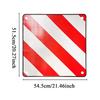 Warning Sign Car Roadside Warning Board Square Reflective Red White Alarm For Truck Automotive Security Auto Bike Carrier Road