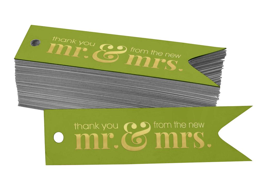Inkdotpot Pack Of 100 Thank You From The New Wedding Favor Paper Tags Craft Real Gold Foil Hang