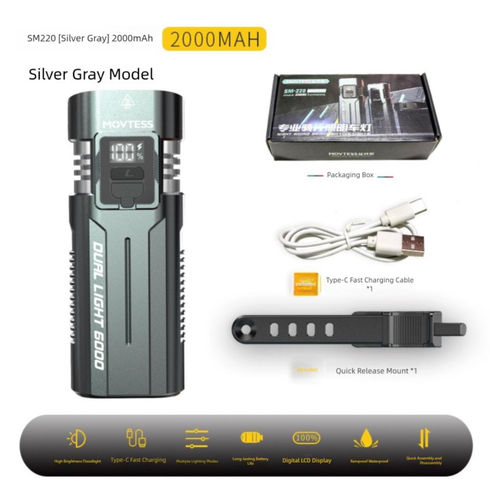 New Rechargeable LED Bike Light Waterproof Easy To Install Bike Flashlight Bicycle Light Outdoor