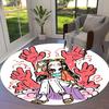 One Piece Boa Hancock Round Area Rug Carpet Rug For Living Room Bedroom Sofa Playroom Decor Nonslip Floor Mat