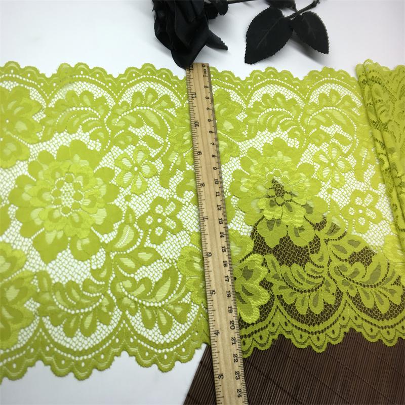 22cm wide Elastic Lace, Stretch Sewing Lace Fabric for Lingerie, Bra, Underwear, Garment, Crafting