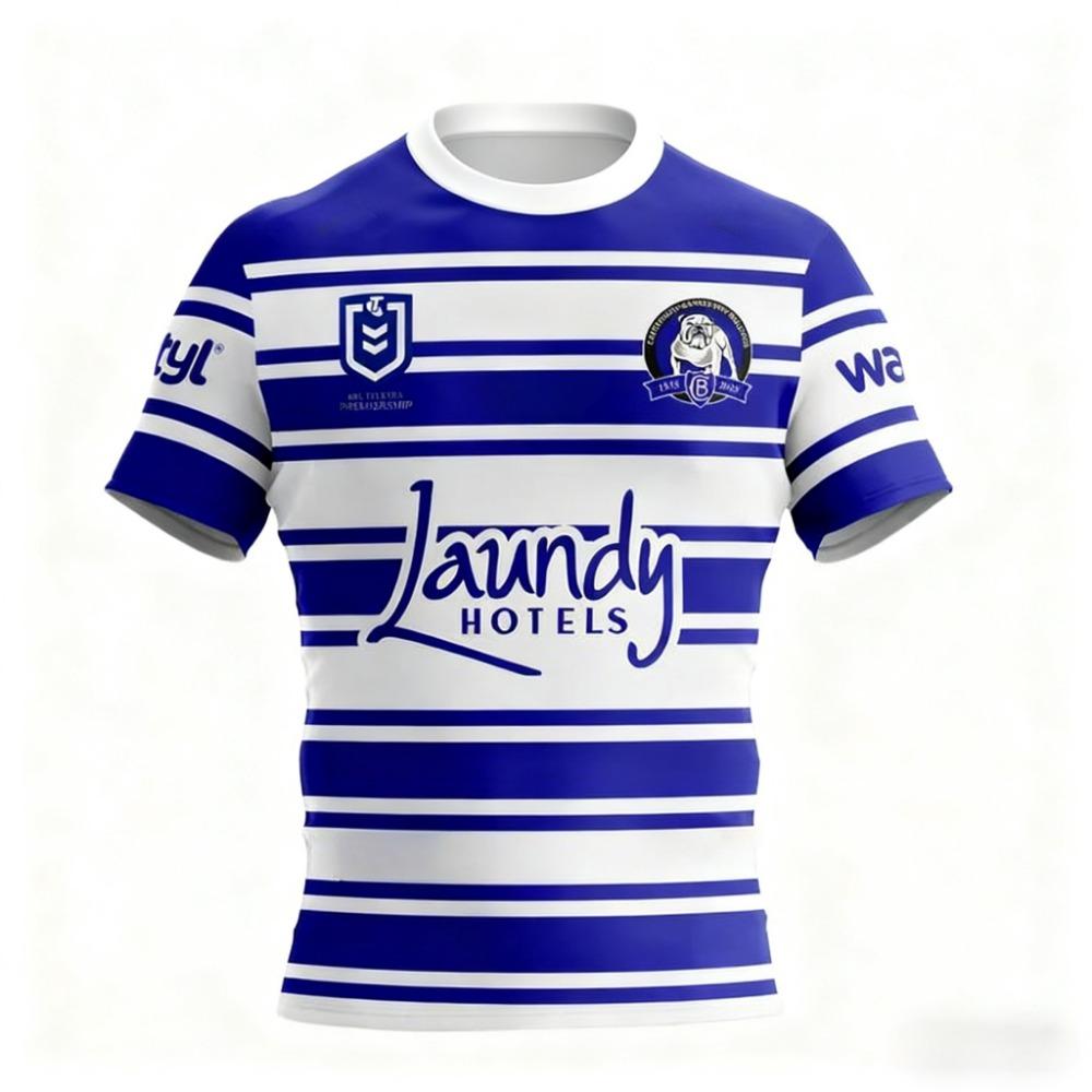 Sommer-Bestseller für Herren Canterbury-Bankstown Bulldogs Rugby Trainings-T-Shirt, Ein atmungsaktives Sportoberteil für Damen und Herren
