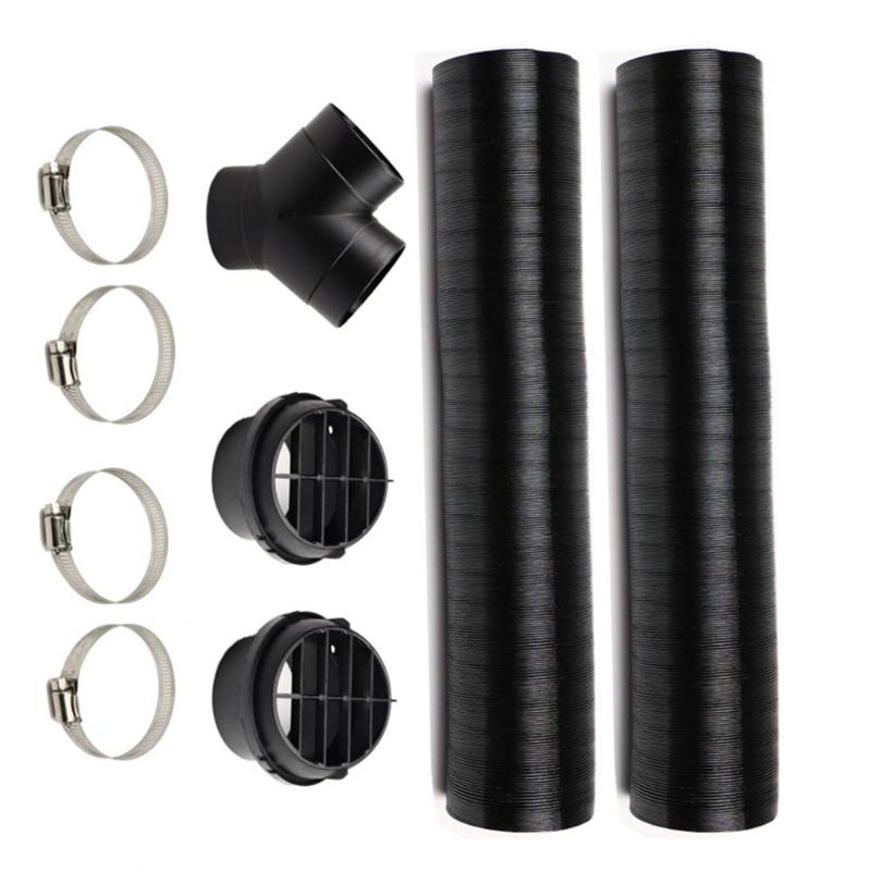 75mm Air Vent Ducting Y-shaped Elbow Pipe Outlet Exhaust Connector Joiner Kits