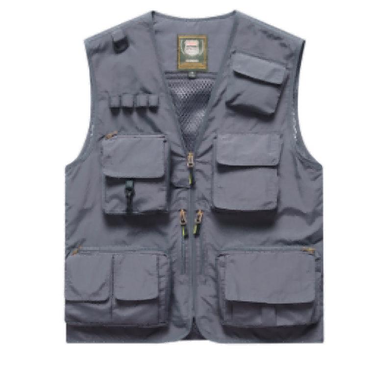 Dibenze Men's Outdoor Multi-Pocket Breathable Vest
